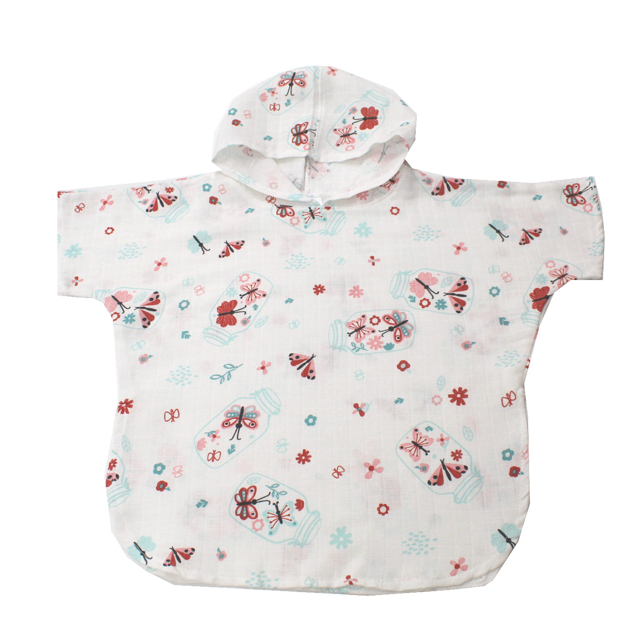 Poncho, EgoBebe, Bumbac 100% muselina, Fluturas