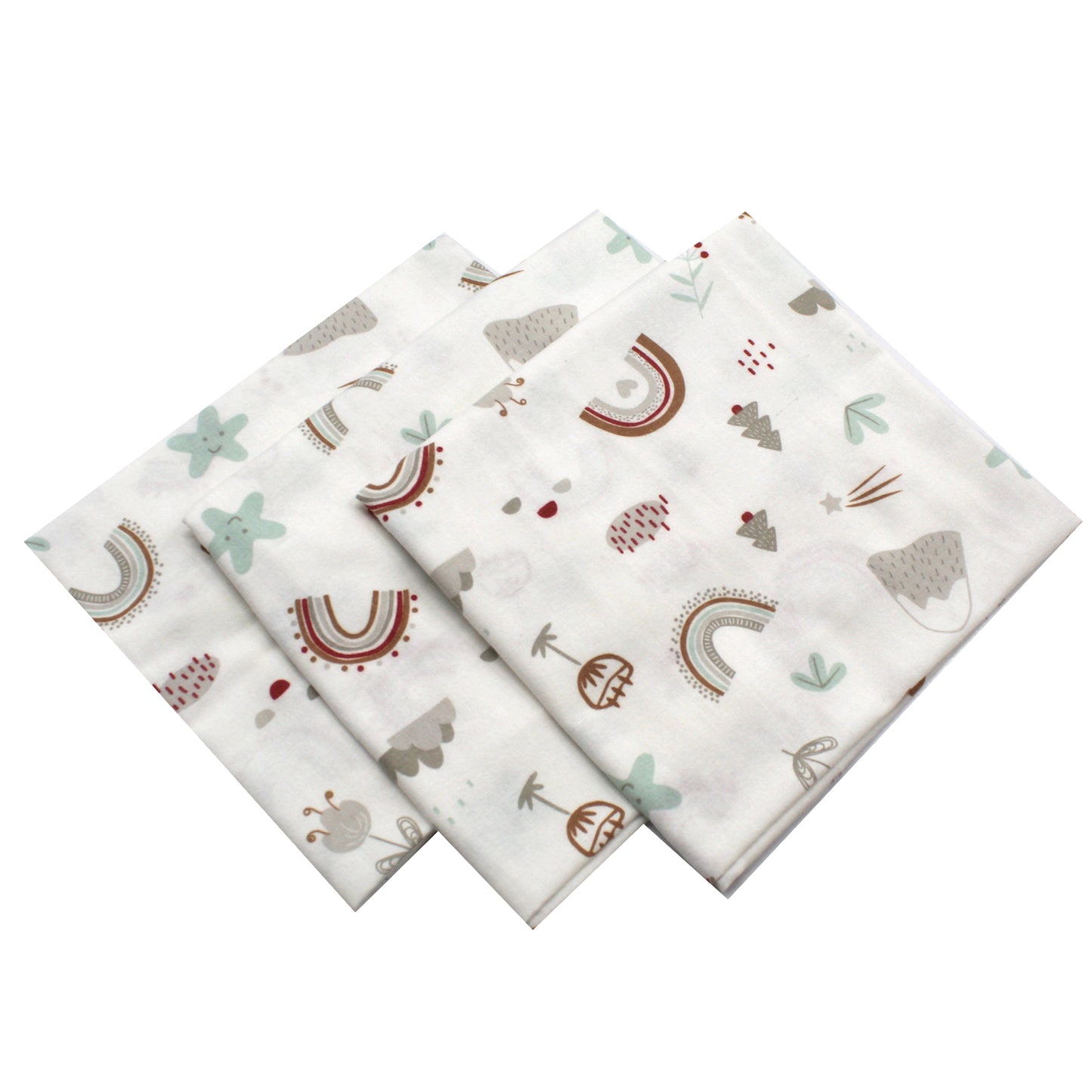 Scutece finet 80x80 cm, EgoBebe, 3 buc/set, Norisori II, Bumbac 100%
