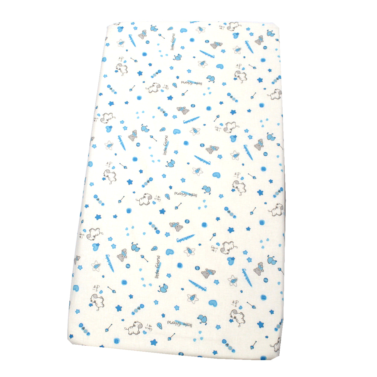 Cearceaf patut, EgoBebe, Bumbac 100%, Ursulet Albastru