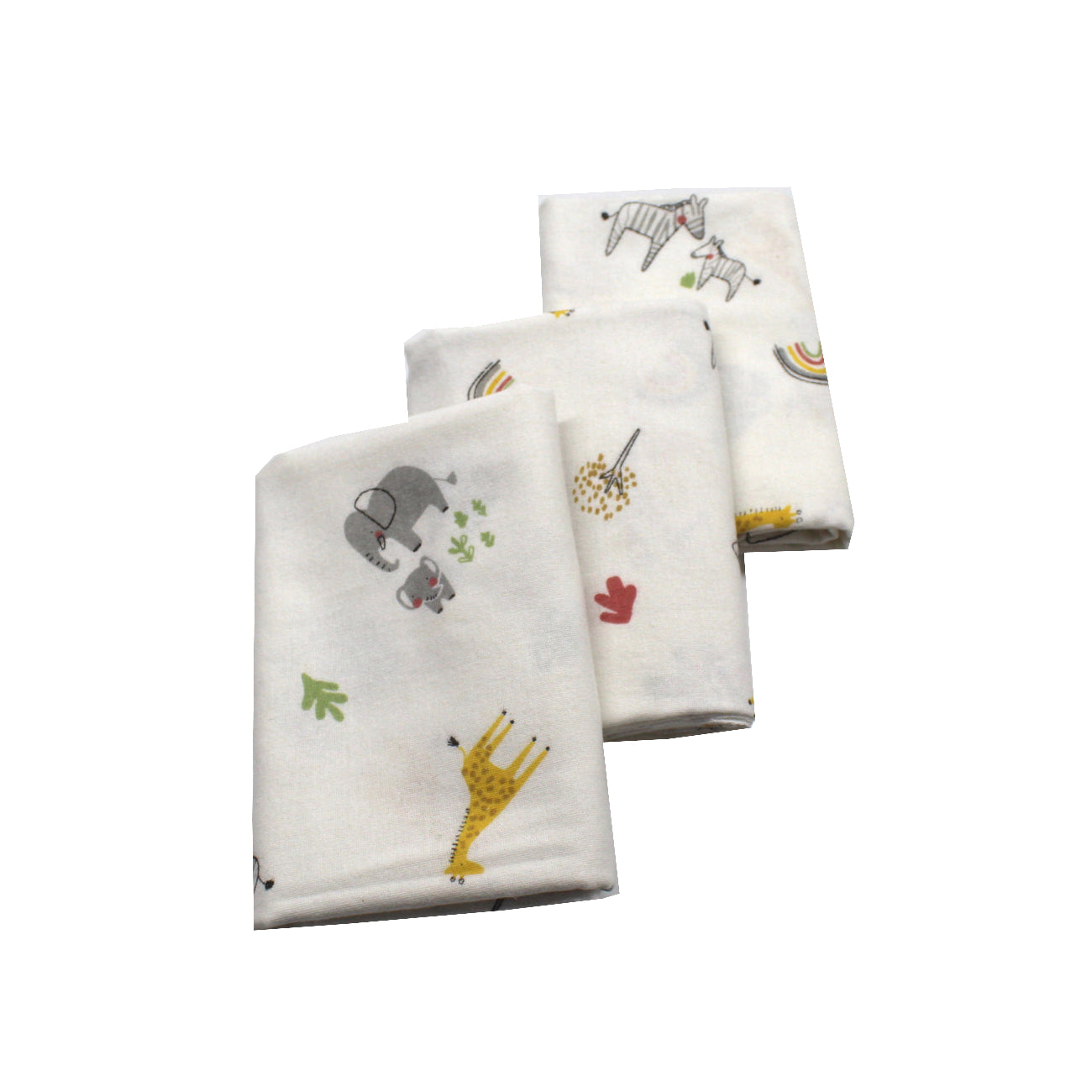 Scutece finet 80x80 cm, EgoBebe, 3 buc/set, Zebra, Bumbac 100%