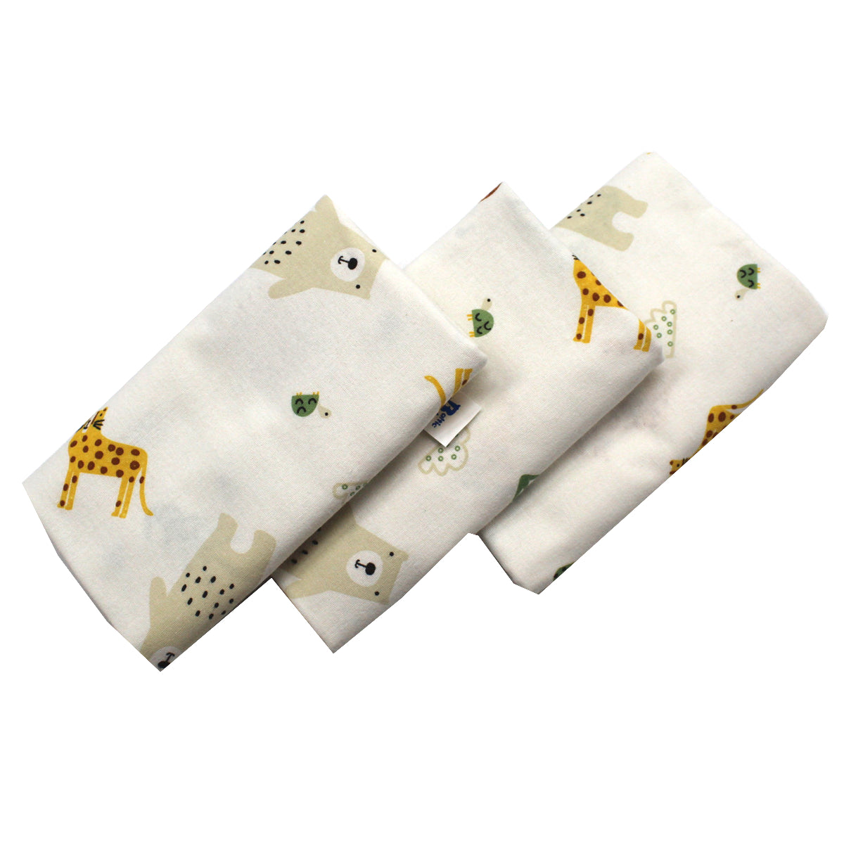 Scutece finet 80x80 cm, EgoBebe, 3 buc/set, Tigru, Bumbac 100%