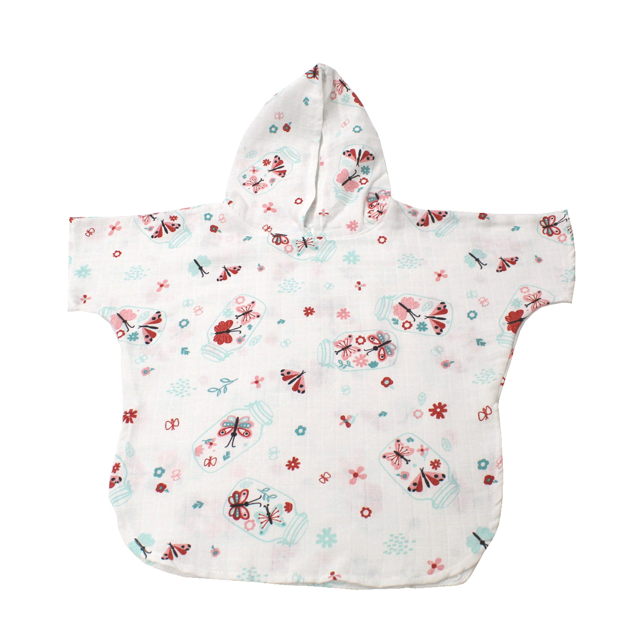 Poncho, EgoBebe, Bumbac 100% muselina, Fluturas