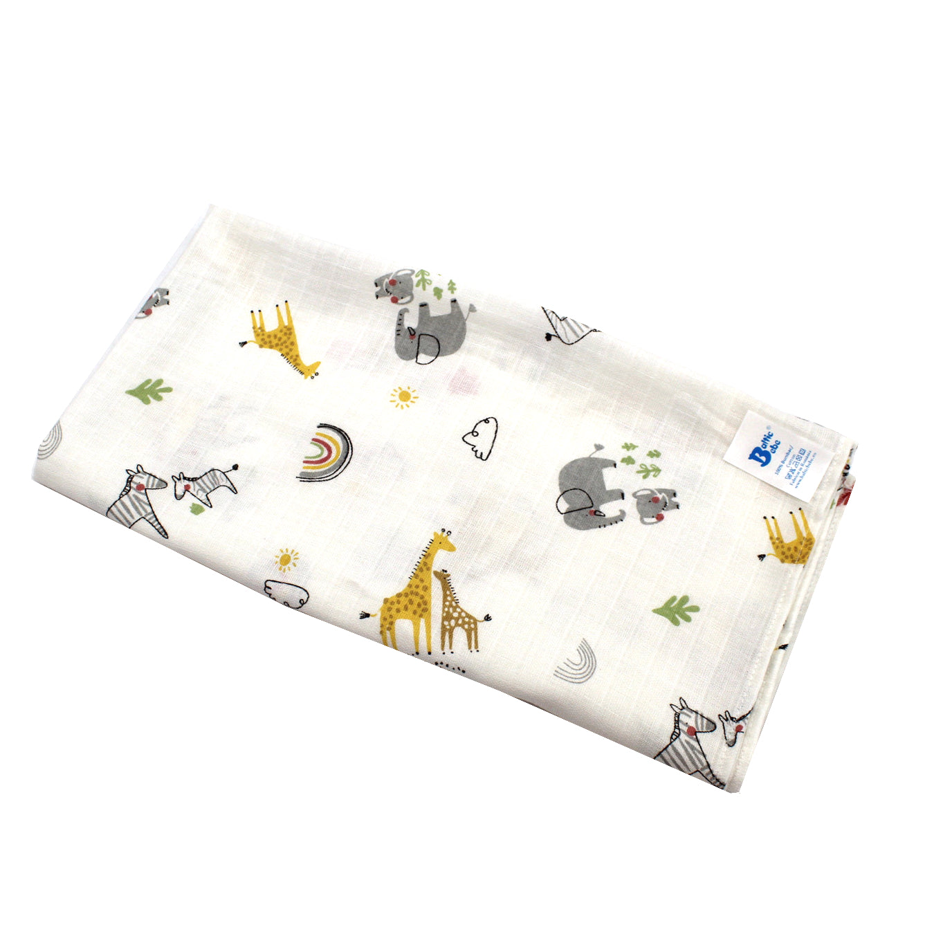 Scutec muselina 80x80 cm, EgoBebe, 1 buc, Bumbac 100%, Zebra