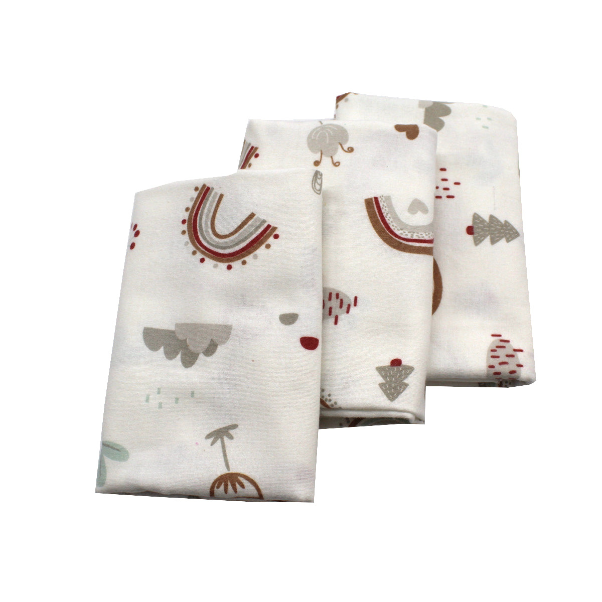 Scutece finet 80x80 cm, EgoBebe, 3 buc/set, Norisori II, Bumbac 100%