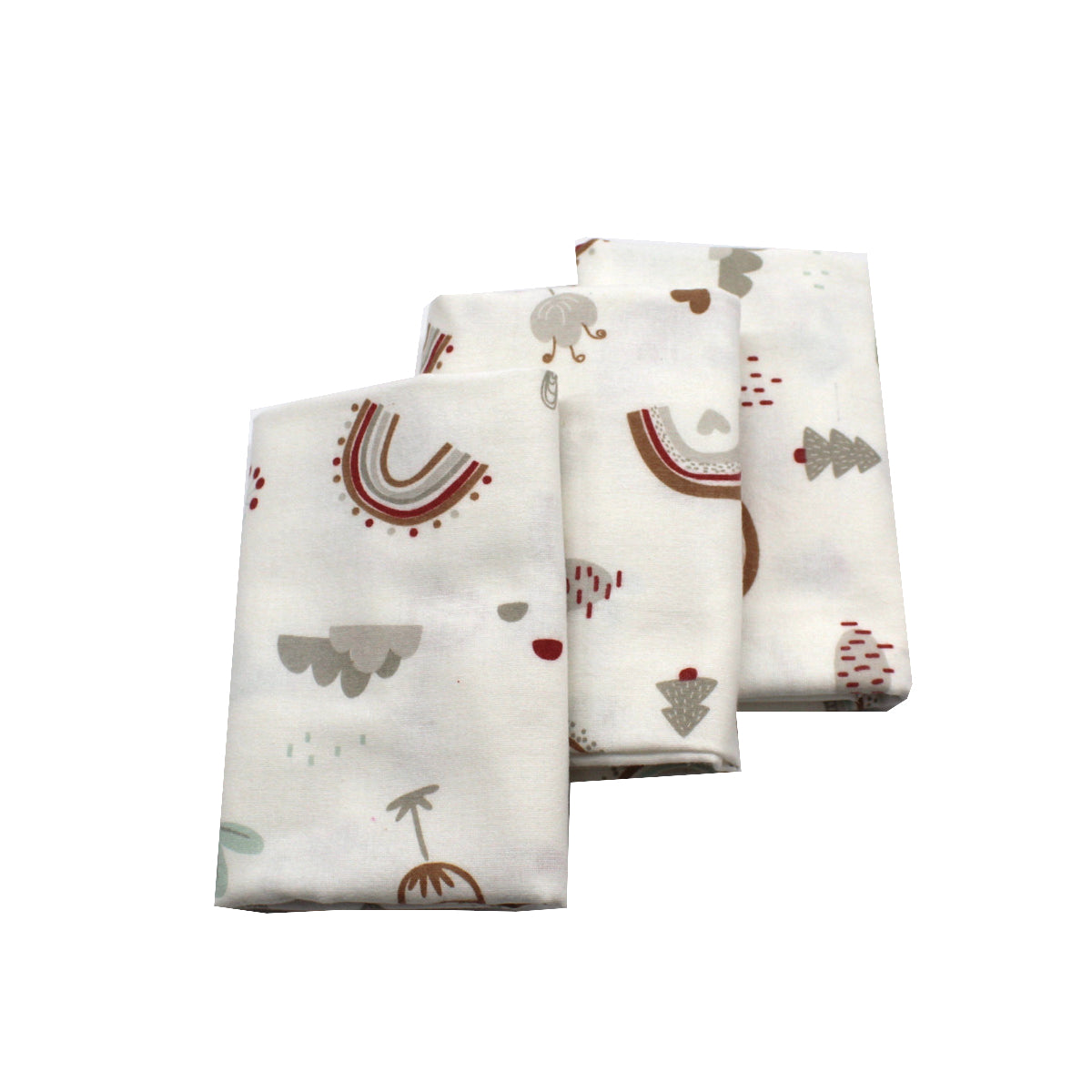 Scutece finet 80x80 cm, EgoBebe, 3 buc/set, Norisori II, Bumbac 100%