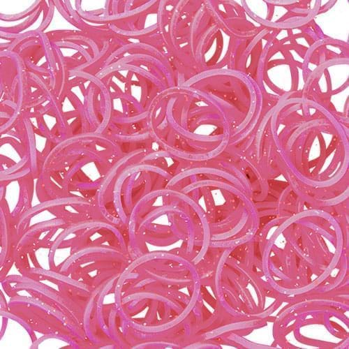 Elastice Rainbow Loom - Lucios  Rosu-300 buc