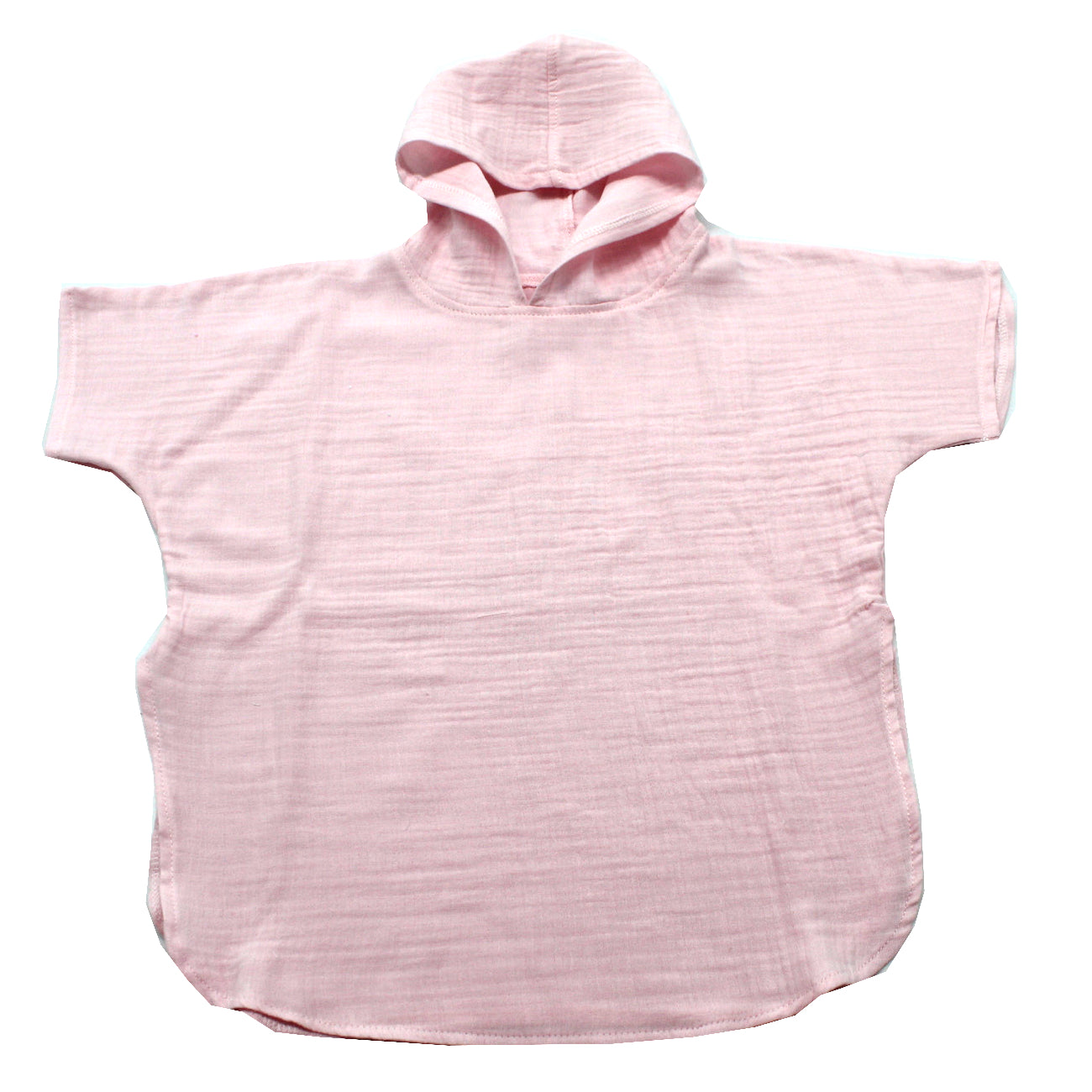 Poncho, EgoBebe, Bumbac 100% muselina dublustrat, Roz