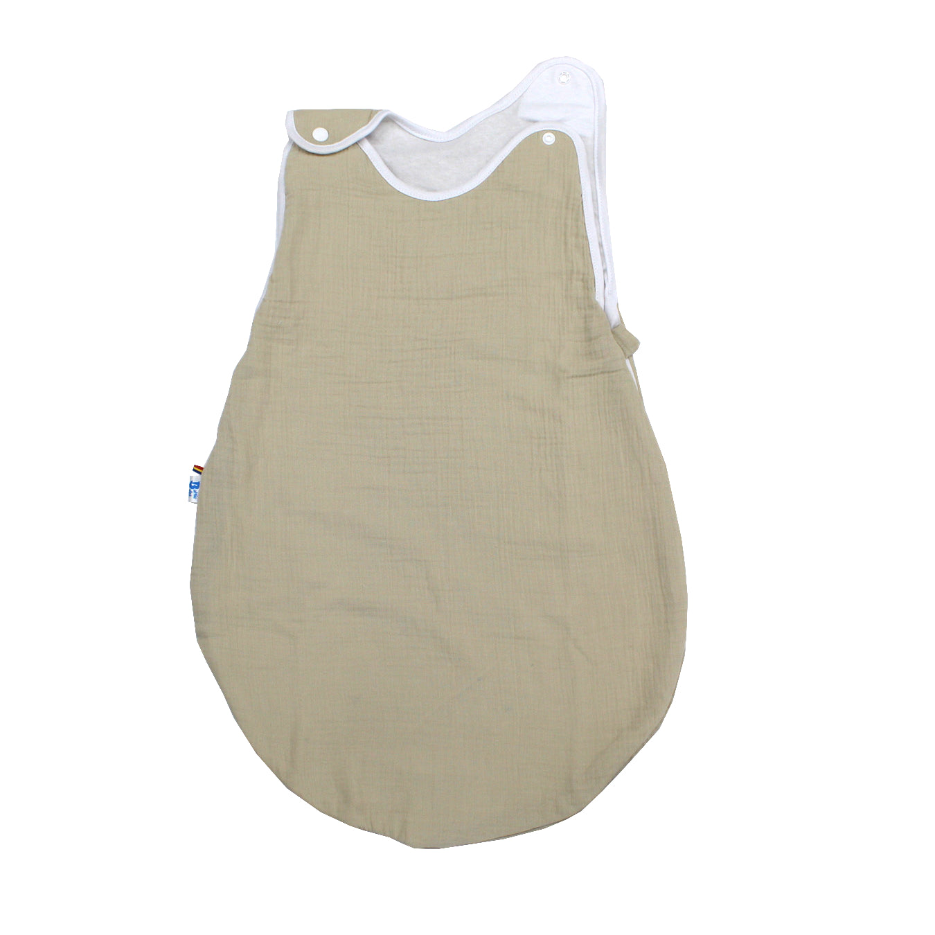 Sac de dormit, EgoBebe, Muselina dublustrat, Bumbac 100%, Crem