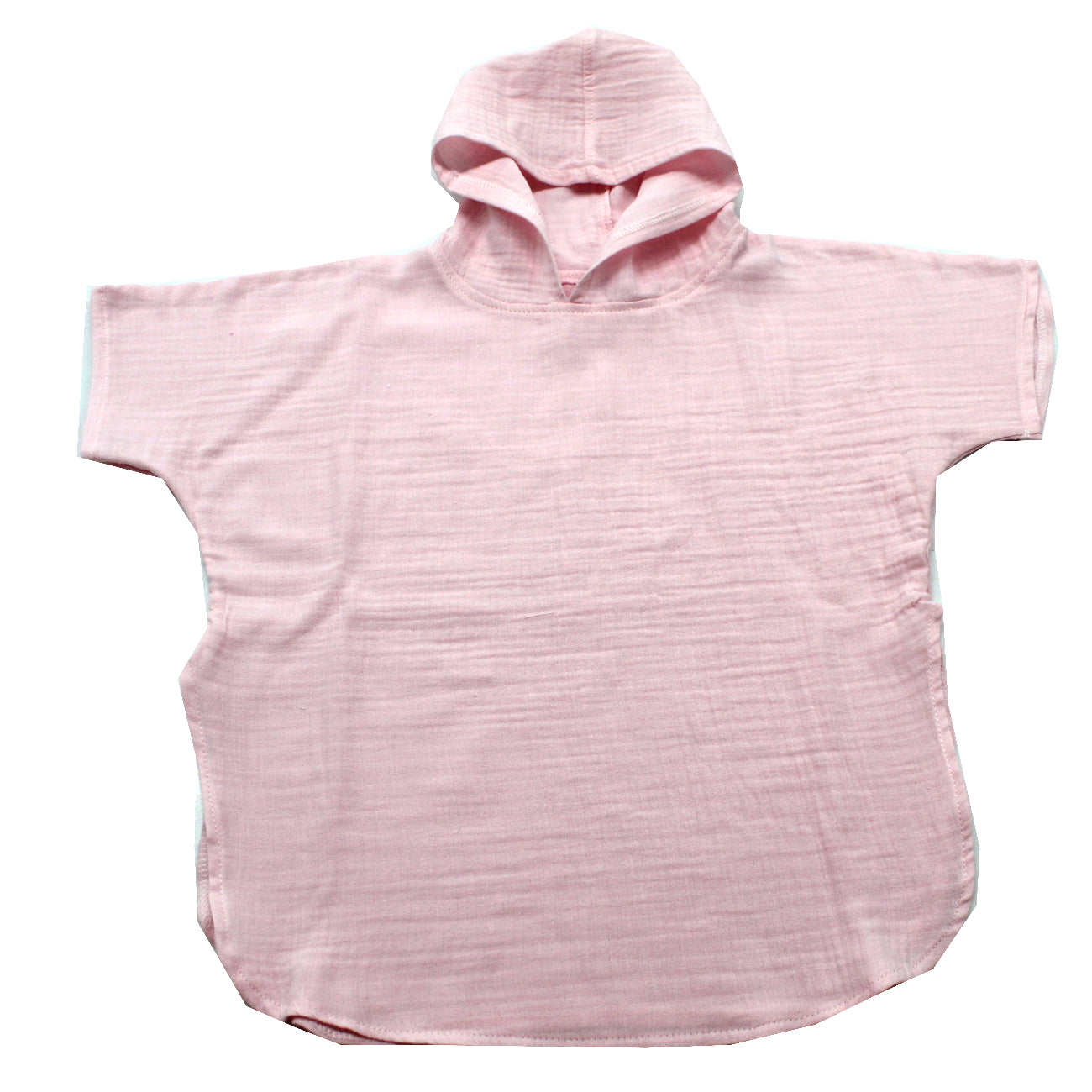 Poncho, EgoBebe, Bumbac 100% muselina dublustrat, Roz