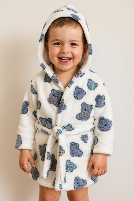 Halat de baie, bebelusi, EgoBebe, Bumbac 100% Cocolino Ursulet